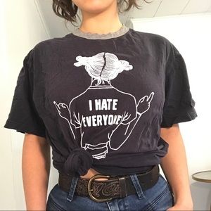 “I hate everyone” graphic tee